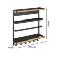 thumbnail image 2 of Durable Design For Your Kitchen, Stainless Steel Magnetic Paper Towel Holder Spice Rack Multi-Purpose Organizer With Hooks, Easy To Install On Refrigerator Or Other Magnetic Surfaces, 2 of 5
