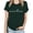 Army Green, variant on YHAJDS Women's Basic Tees AUNTIE Graphic Print Round Neck Short Sleeve Loose Summer Top