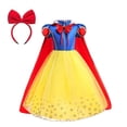 thumbnail image 3 of Vestidos de princesa bella para niños, disfraz de fiesta de cumpleaños para niñas, ropa de flores de Halloween, disfraz de fantasía de La Bella y La Bestia, 3 of 5