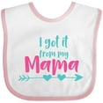 thumbnail image 3 of Inktastic I Got It from My Mama, Mom, Mother, Arrow, Hearts Boys or Girls Baby Bib, 3 of 4