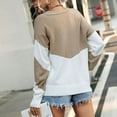 thumbnail image 5 of Aoochasliy Womens Sweaters Clearance Pullover Cardigan Color Matching Long Sleeve V-Neck, 5 of 6