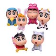 thumbnail image 1 of 6pcs/set Anime Figure High Imitation Cake Decor Pvc Crayon Shin Chan Figure For Desktop Decor, 1 of 1