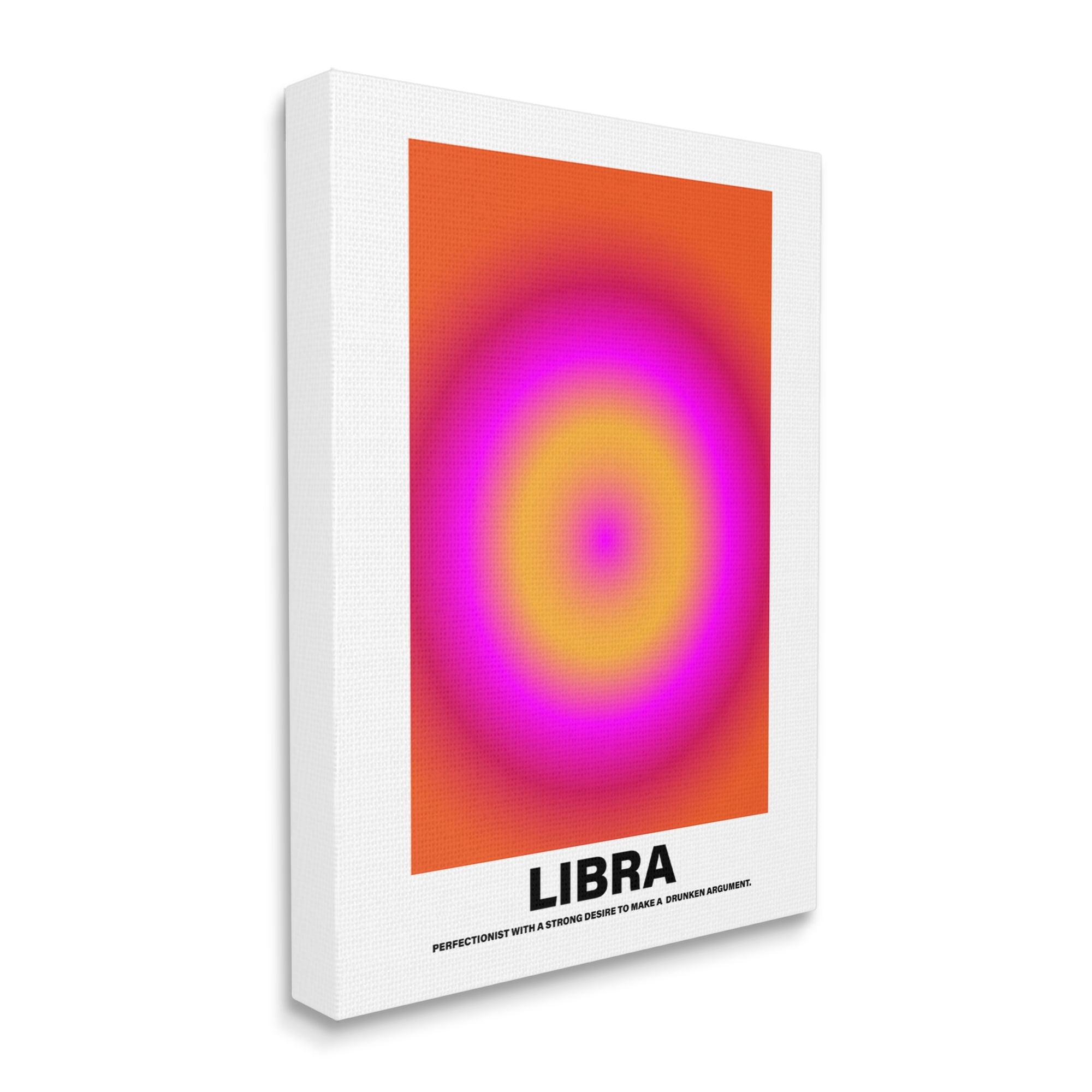 Stupell Industries Funny Libra Astrology Abstract Painting Gallery Wrapped Canvas Art Print Wall Art, 24 x 30