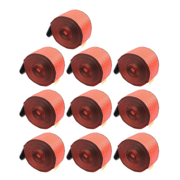 10Pack  4" x 30 Winch Straps W/ Flat Hook Flatbed Truck Trailer Tie Down Binder Blue