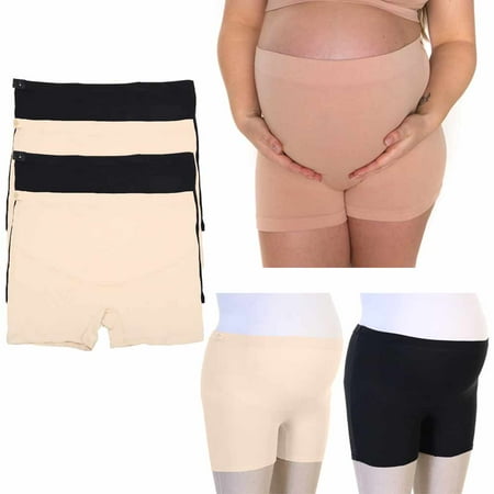 

4 Pc Cotton Maternity Shorts Over Bump Underwear Pregnancy Tummy Support S/M