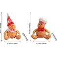 thumbnail image 2 of Muñecos de peluche de hombrecito de jengibre navideño, lindas y suaves figuras de hombrecito de jengibre para niño y niña con gorro de chef, adornos navideños colgantes para puerta, ventana, mesa, árb, 2 of 7