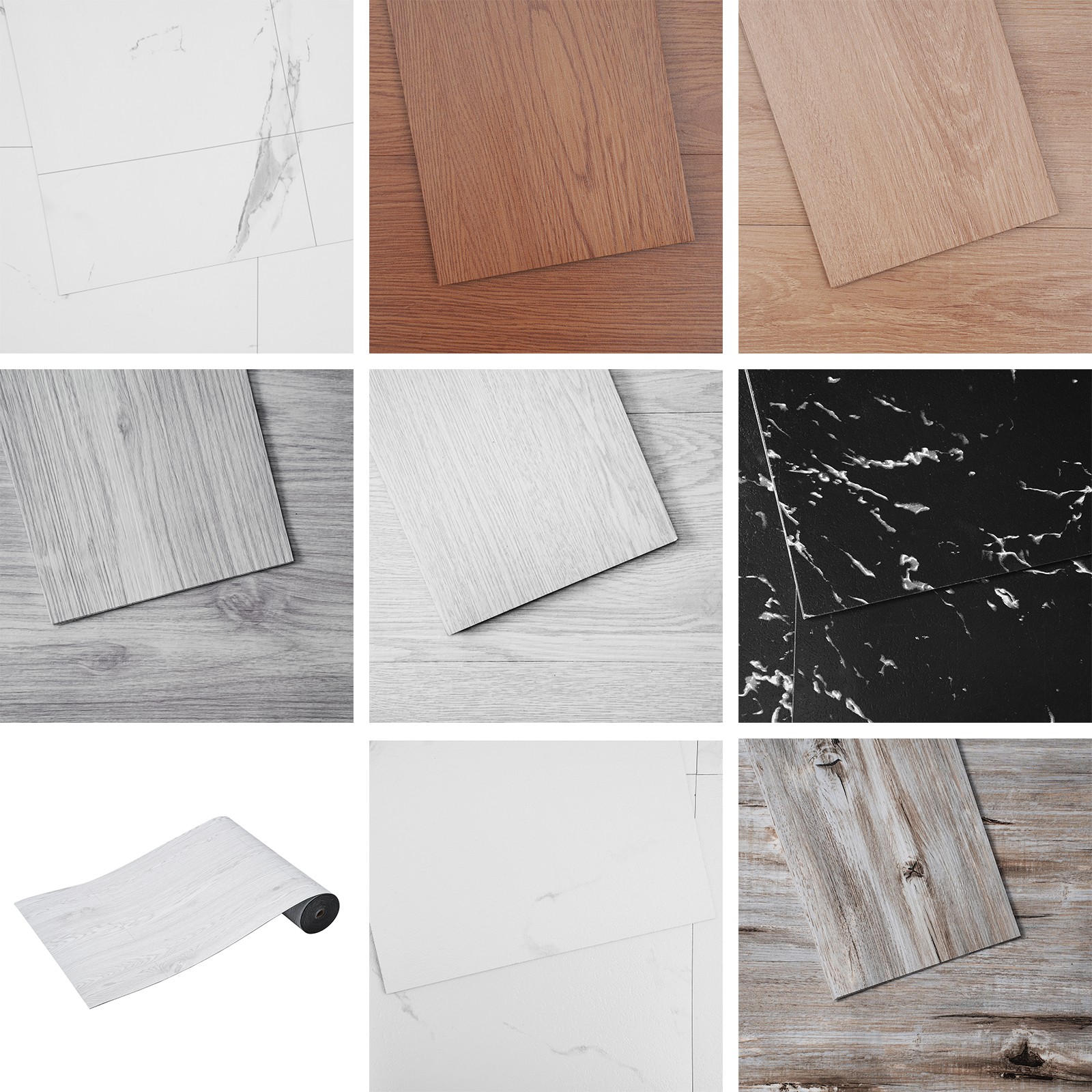 Favory Wood Grain Peel and Stick Floor Tiles – Versatile Design for Any Space, Light Color Self Adhesive Vinyl Flooring, Waterproof and Non-Slip Features，36PCS 2.5mm Light Gray Wood Grain