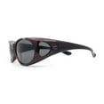 thumbnail image 3 of Womens Glare Blocking Polarized Lens 60mm Fit Over Oval Sunglasses Dark Red - Black, 3 of 4