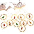 thumbnail image 3 of Cadena De Luces Led De Navidad 5V Ventana De Navidad Luz Colorida Luz Decorativa De Hadas De Navidad Con Colgante De Gancho Para Fiesta De Dormitorio De Jardín Methold HA013192-00, 3 of 7