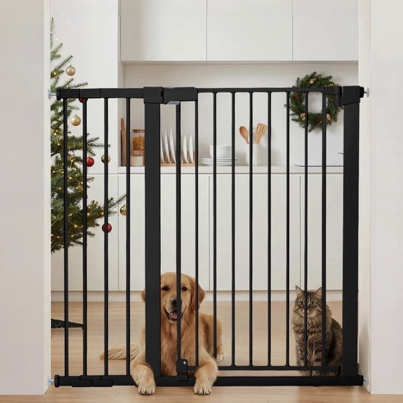 Baby Safety Gate, 36" Tall, 29.5-43.3" for Stairs and Doorway, Pet Gate for Ages 6 to 36 Months,Black