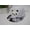 White, variant on Korean version pure cotton cartoon hip-hop hat for men and women, rubber three-dimensional panda flat edge baseball cap