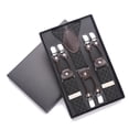 thumbnail image 1 of Bretelles pour Hommes avec 6 Clips Solides en Forme de Y, Grand Costume de Smoking en Cuir, 1 of 9