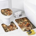 thumbnail image 4 of Shower Curtain Sets 4 Piece Christmas Angel Bath Mat U-Shaped Floor Mat Toilet Lid Oval Rug Christmas Angel Girl Bathroom Decor Set for Bathtub Decor 72inch X 72inch, 4 of 8