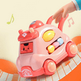 thumbnail image 2 of EASTIN Toy Car Push Trolley Inertia Toy Car Light And Sound Effect Face-changing Wheel Car Cute Trolley Children’s Gift （pink）, 2 of 6