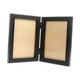 thumbnail image 2 of Lipstore Hinged Photo Frame Wood Rectangle Picture Frame 4x6 for Bedroom Desk Desktop Black Double Fold, 2 of 8