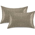 thumbnail image 2 of GZHJMY Damascus Print Satin Pillowcase for Hair and Skin, Soft and Cozy Cooling Smooth Pillow Cover with Envelop Closure, King Size 20x40in Home Decor, 2 of 7