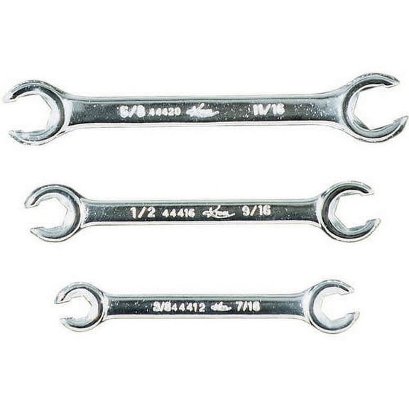 KTI Wrench Set, Flare Nut, 3-Piece, Sae