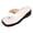 White, variant on Womens Arch Support Wedge Flip Flops Square Toe Rubber Platform Thong Sandals Ladies Comfortable Walking Slide Shoes Size 7 Gold