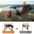 thumbnail image 7 of Heavy Duty High Back Camping Chairs with Cup Holder Oversized Folding Chair Outdoor Chair with Headrest,Lawn with, 7 of 7