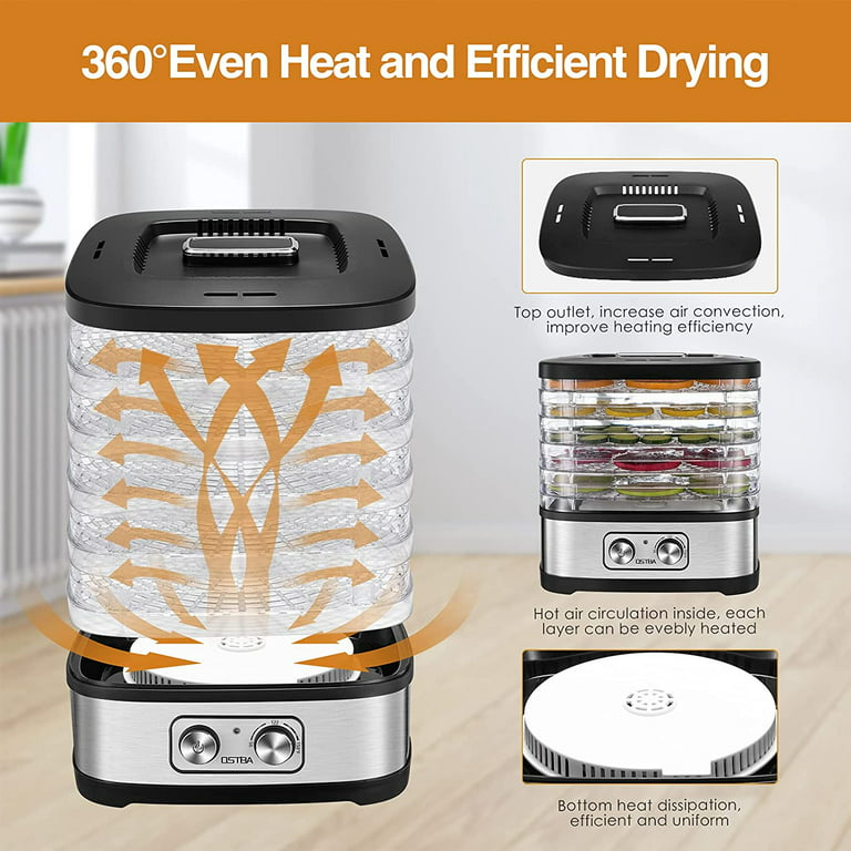OSTBA Food Dehydrator, Electric Food Dryer Machine, 5 BPA-Free