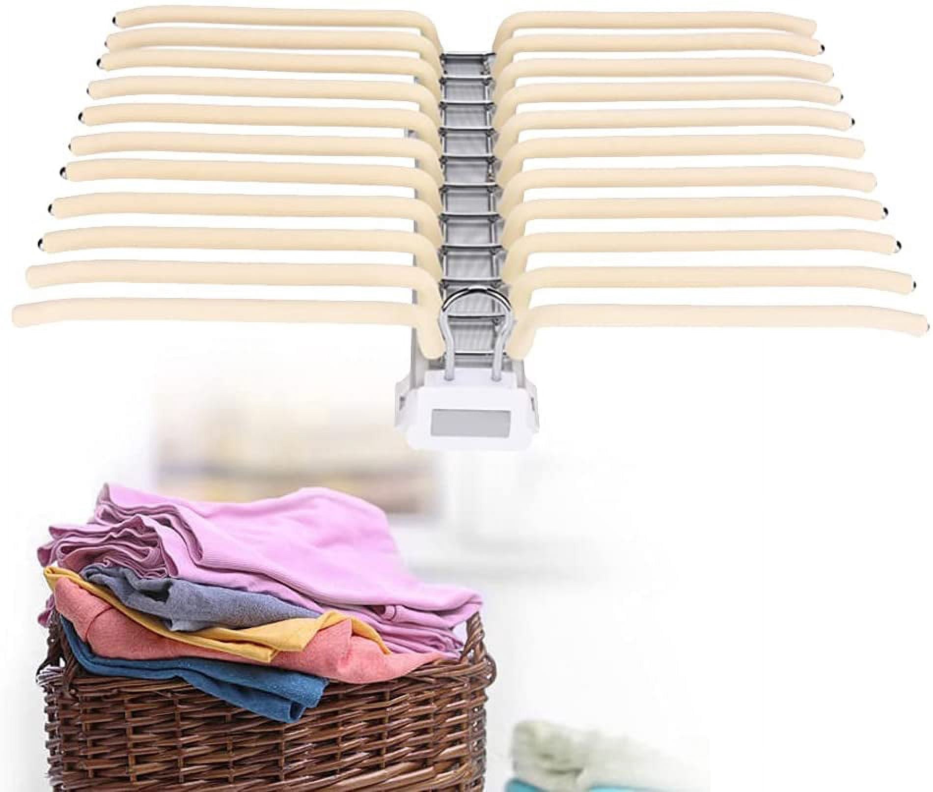 Fetcoi, Pants Rack Pull Out Trousers Rack 22 Arms Steel Pull Out Pants Hanger