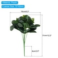 thumbnail image 2 of Uxcell Plantas Verdes Artificiales, 7 Ramilletes de Planta Verde con Hojas de Schefflera, Tallos de Hierba, Verde 4 Pcs, 2 of 6