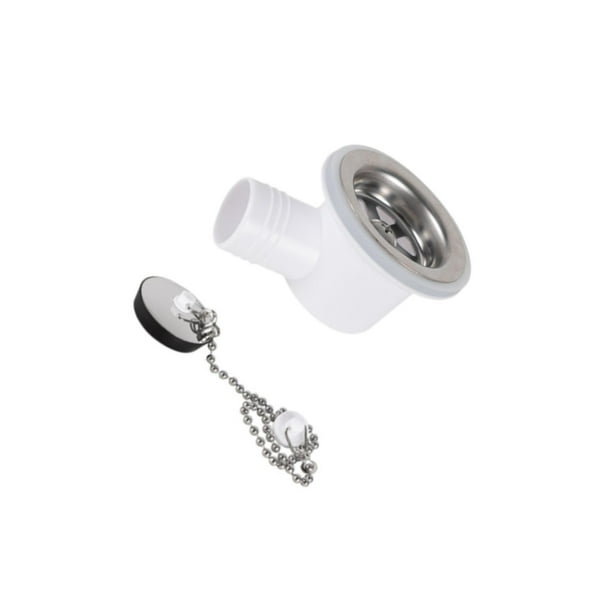 Wosthever Tapón de desagüe de acero inoxidable para fregadero, orificio de drenaje sin fugas, para autocaravanas, barcos, ángulos y Cocina y Comedor sin tubo 7.6 cm