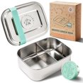 thumbnail image 1 of Bento Box Everusely Green de acero inoxidable de 800 ml con recipiente, 1 of 8