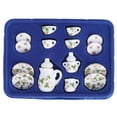 thumbnail image 3 of 1/12 Ceramics Tea Cup Set, Decorative Lovely Clover Pattern Design Dollhouse Kitchen Accessories  For Dollhouse Clover Pattern, 3 of 8