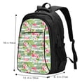 thumbnail image 5 of Pofeuu Tropical Flamingo Print Storage Laptop Backpack with USB Charging Port[Water Resistant] College Computer Bookbag Fits, 5 of 7