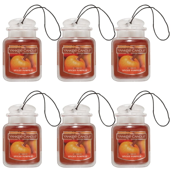 Ambientador para auto Yankee Candle Spiced Pumpkin, paquete de 6