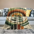 thumbnail image 2 of HENGT Flannel Throw Blanket Mid Century Abstract Colorful Plants Retro Style Ultra Soft Plush Blanket for Bed Sofa Couch Office Lightweight Warm Throws Comfortable Cozy Blankets, 2 of 6
