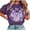 Purple, variant on Karight Womens Fall Shirt Crew Neck Funny Ghost Graphic Tees Short Sleeve Thanksgiving Tops
