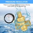 thumbnail image 3 of 2X Regulador de Presión de Agua de 1/2 Pulgada con Manómetro, Dureza de Latón, Válvula Reductora de Presión de Agua Ajustable, 3 of 5