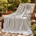 thumbnail image 5 of Muslin Cotton Throw Blanket 6 Layer Soft Breathable Blanket – Lightweight Summer Comfort, All Season Cuddly Blanket for Sofa, Bed, Couch, Adults, 5 of 5