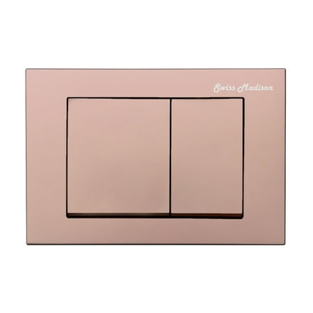 UPC: 0810015320396 | Wall Mount Dual Flush Actuator plate in Rose Gold