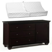 Graco - Combo 3-Drawer Dresser and Simmons Changing Pad Bundle, Cherry