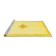 thumbnail image 2 of Ahgly Company Machine Washable Indoor Rectangle Solid Yellow Modern Area Rugs, 2' x 4', 2 of 4