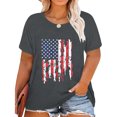 thumbnail image 1 of Fiudx Ropa de Mujer Moda Mujer Cuello Redondo Verano Manga Corta Blusa Camiseta Casual Impresión Tops, 1 of 5