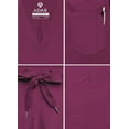 thumbnail image 4 of Adar Addition Go-Everyday Scrub Set For Men - Stylish Scrub Top & Cargo Scrub Pants - A9800 - Wine - L, 4 of 7