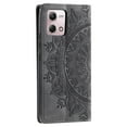 thumbnail image 4 of SaniMore for Motorola Moto G Stylus 5G 2023 Case, PU Leather Embosed Mandala Flower Wallet Protective Phone Cover Card Slots Pocket Purse Women Men Kickstand Vintage Shockproof Anti-fall Shell, Grey, 4 of 9