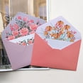 thumbnail image 4 of Juego de 6 sobres de papel para cartas, con diseño de flores, papelería kawaii, sobres para tarjetas de felicitación de boda, sobres para invitaciones, suministros para fiestas, 4 of 5