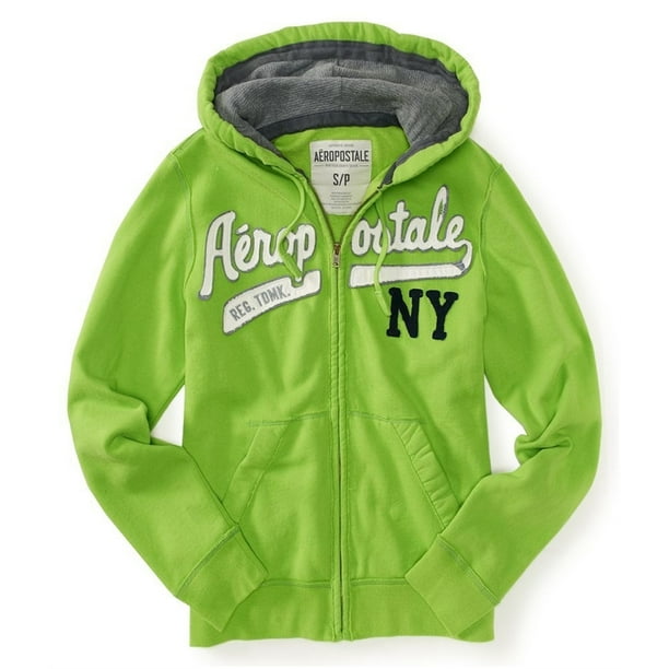 Aeropostale Sudadera con capucha y cremallera completa para