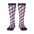 thumbnail image 2 of Lsque Leopard Print Printed Crew Socks Men's Women's LightWeight Thin Casual Calf Socks ,Knee High Socks,Cotton Socks, 2 of 9