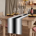 thumbnail image 2 of Black Grey White Table Runner 70 Inches Long,Farmhouse Ombre Color Modern Simple Cotton Linen Table Runners Dresser Scarves,Fabric Tabletop Scarf Furniture Cover for Home Dinner Party 13"x70", 2 of 9