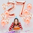 thumbnail image 4 of PARIS PRODUCTS - 27th Birthday Rose Gold Balloons & Number 27 Mylar Balloon, 27th Birthday Party Decor, 27th Birthday Decorations for Women, 27th Birthday Decorations Women 27, 4 of 4