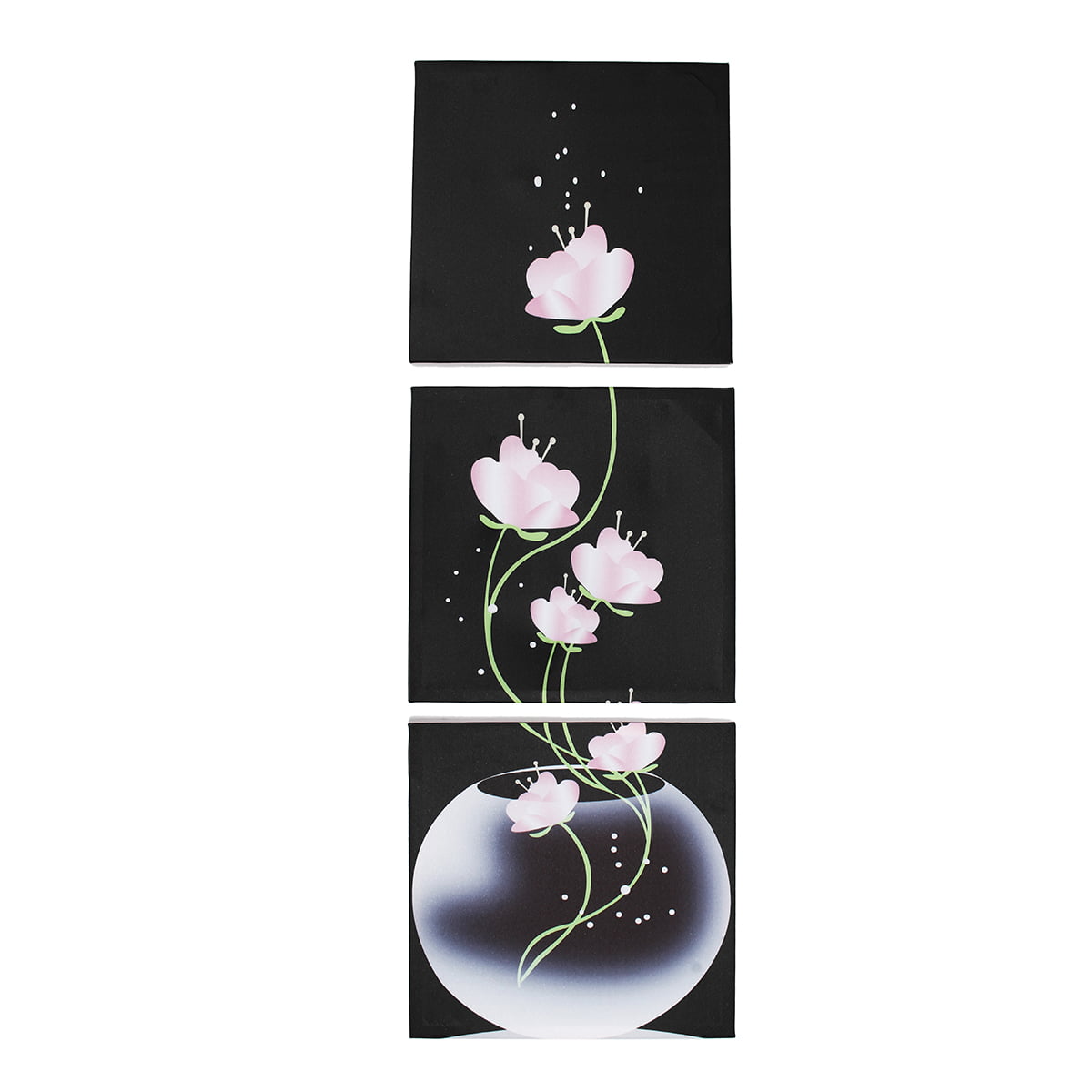 Blumen Leinwand Bilder Kunstdruck Wanddeko Modern Wandbild Flur Haus 3tlg
