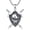 03-Skull, variant on Necklace for Men 925 Sterling Silver Shield Fish Hook Amulet Necklaces Viking Shield Jewelry Christmas Gifts for Him