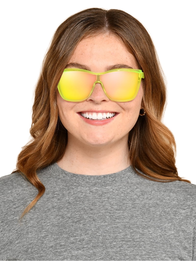 Panama Jack® x Foster Grant® Neon Green Shield Women's Sunglasses