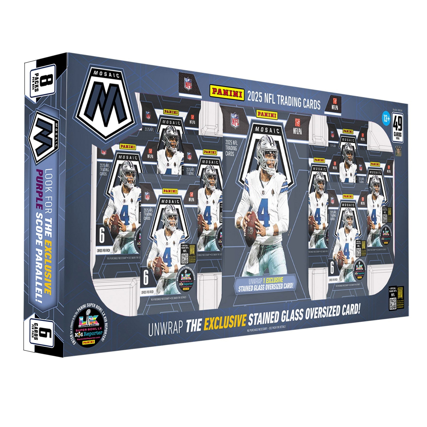 2025 Panini Mosaic Football Costco Bundle Box  Stained Glass